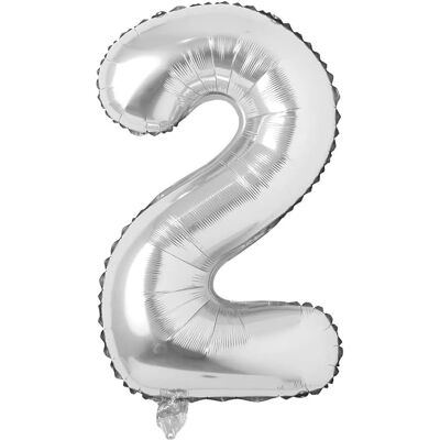 Sans Marque Ballon Géant En Aluminium Argenté En Forme De 2 (100 Cm) Pour Anniversaire Ou Fê - Publicité Sans Marque Ballon Géant En Aluminium Argenté En Forme De 2 (100 Cm) Pour Anniversaire Ou Fê - Publicité
