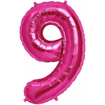 Sans Marque Ballon Géant En Aluminium Pour Anniversaire, Chiffre 9, Rose Intense, 40 Cm - Publicité Sans Marque Ballon Géant En Aluminium Pour Anniversaire, Chiffre 9, Rose Intense, 40 Cm - Publicité