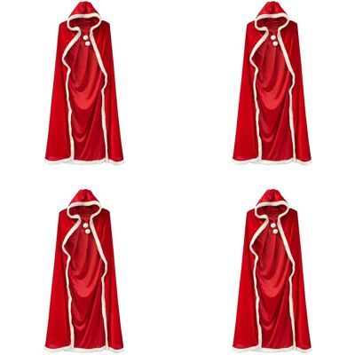 Sodial 4x Cape De Noël Cape De Père Noël Cape De Noël Adulte Pour Femme Costume De8429 - Publicité Sodial 4x Cape De Noël Cape De Père Noël Cape De Noël Adulte Pour Femme Costume De8429 - Publicité