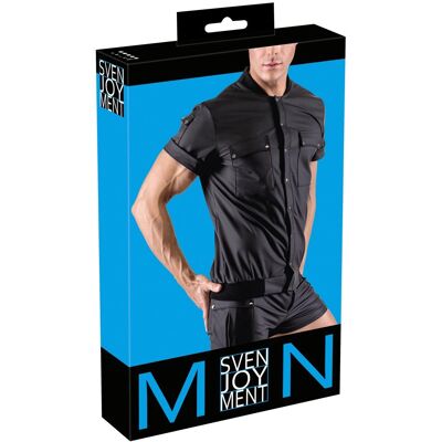Svenjoyment - Chemise Courte Noire Pour Homme, Aspect Mat, Taille L - Publicité Svenjoyment - Chemise Courte Noire Pour Homme, Aspect Mat, Taille L - Publicité