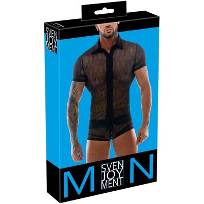 Svenjoyment - Chemise Sexy En Dentelle Pour Homme, Col Et Boutons, Noire, Xl - Publicité Svenjoyment - Chemise Sexy En Dentelle Pour Homme, Col Et Boutons, Noire, Xl - Publicité