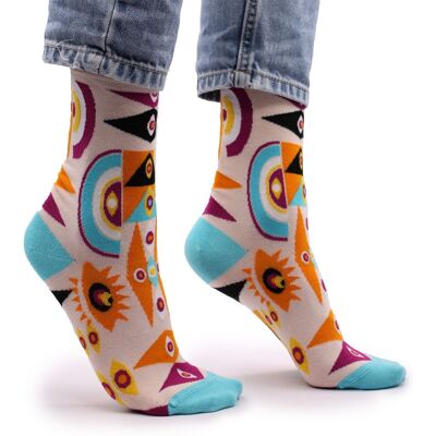 Ancient Wisdom Chaussettes En Bambou Hop Hare S/m Beige Evil Eye Psychédélique - Publicité Ancient Wisdom Chaussettes En Bambou Hop Hare S/m Beige Evil Eye Psychédélique - Publicité