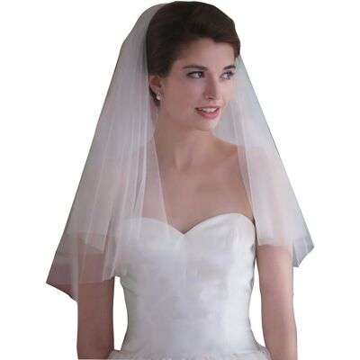 Sans Marque/générique 1 Voile De Mariée Élégant Double Couche Pour La Mariée Tulle - Publicité Sans Marque/générique 1 Voile De Mariée Élégant Double Couche Pour La Mariée Tulle - Publicité