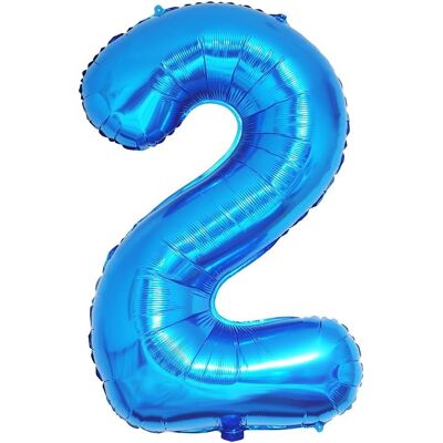 Sans Marque Grand Ballon Bleu Métallisé En Forme De Chiffre 2 Pour Anniversaire, 100 Cm (42 - Publicité Sans Marque Grand Ballon Bleu Métallisé En Forme De Chiffre 2 Pour Anniversaire, 100 Cm (42 - Publicité