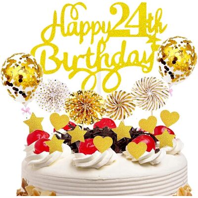 Sans Marque Ensemble De Décorations Pour Gâteau Doré Joyeux Anniversaire 32e Anniversaire Ba - Publicité Sans Marque Ensemble De Décorations Pour Gâteau Doré Joyeux Anniversaire 32e Anniversaire Ba - Publicité