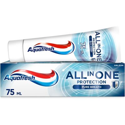 201355 Aquafresh All In One Pure Breath 75 Ml - Publicité 201355 Aquafresh All In One Pure Breath 75 Ml - Publicité