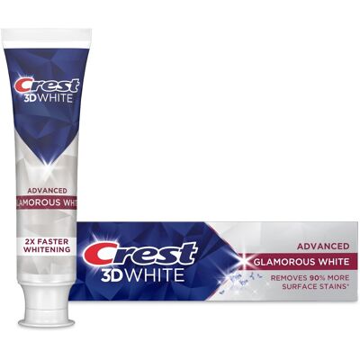 Crest 3d White Glamorous White Dentifrice 107 G, 3d Blanc Glamour, Vendeur Ue - Publicité Crest 3d White Glamorous White Dentifrice 107 G, 3d Blanc Glamour, Vendeur Ue - Publicité