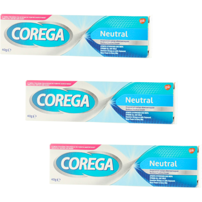 3 X Corega Neutral Denture Adhesive Cream 40g - Livraison Gratuite - Publicité 3 X Corega Neutral Denture Adhesive Cream 40g - Livraison Gratuite - Publicité