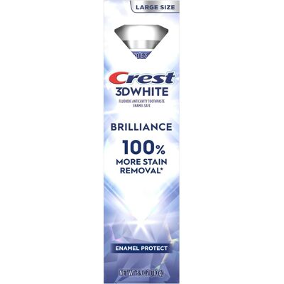 Crest 3d White Brilliance Dentifrice Protecteur D'Émail 3.9 Oz (110 G) - Publicité Crest 3d White Brilliance Dentifrice Protecteur D'Émail 3.9 Oz (110 G) - Publicité