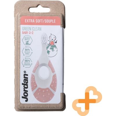 Brosse à dents bébé Jordan Green Manche souple - Publicité Brosse à dents bébé Jordan Green Manche souple - Publicité