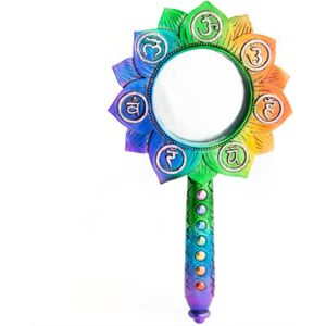 LatestBuy Miroir à Main Chakra en Forme de Lotus - Type de Chakra - Publicité LatestBuy Miroir à Main Chakra en Forme de Lotus - Type de Chakra - Publicité