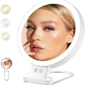 Eurowagens Pliable Beauté Miroir Portable Rechargeable Maquillage Avec Agrandissement - Publicité Eurowagens Pliable Beauté Miroir Portable Rechargeable Maquillage Avec Agrandissement - Publicité