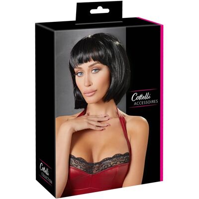 Cottelli Accessoires Accessoires Cottelli - Perruque Courte Noire Ajustable - Publicité Cottelli Accessoires Accessoires Cottelli - Perruque Courte Noire Ajustable - Publicité