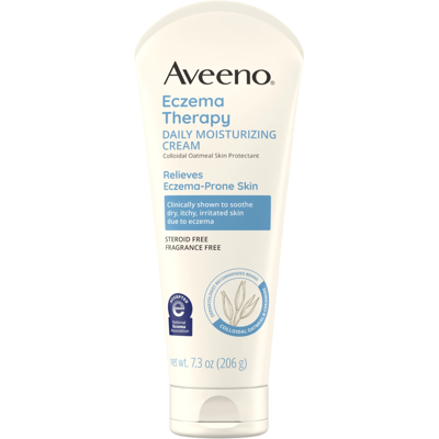 Aveeno Eczema Therapy Crème Hydratante Quotidienne - Crème pour le Corps - Publicité Aveeno Eczema Therapy Crème Hydratante Quotidienne - Crème pour le Corps - Publicité