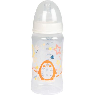 Poupy Biberon En Pp Col Large 300 Ml Avec Tétine En Silicone - Publicité Poupy Biberon En Pp Col Large 300 Ml Avec Tétine En Silicone - Publicité