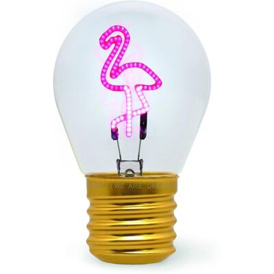 Legami lampe fiction ampoule - flamant rose - Publicité Legami lampe fiction ampoule - flamant rose - Publicité