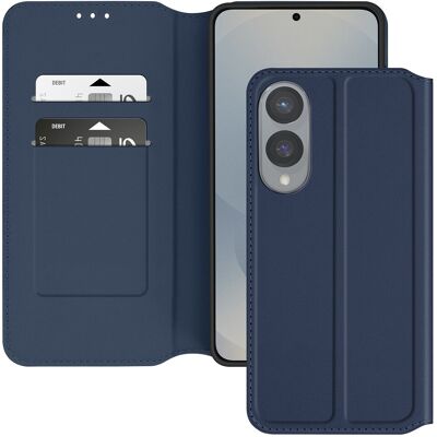Avizar Étui Pour Samsung S25 Edge Clapet Porte-Cartes Et Support Vidéo Bleu Nuit - Publicité Avizar Étui Pour Samsung S25 Edge Clapet Porte-Cartes Et Support Vidéo Bleu Nuit - Publicité