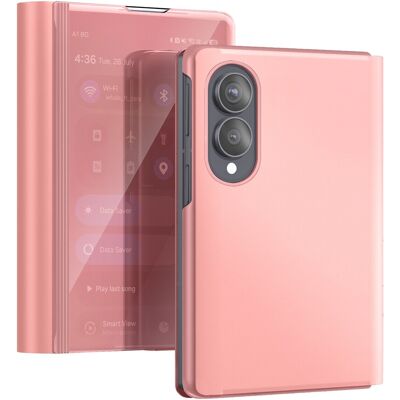 Avizar Étui Clapet Miroir Pour Galaxy Z Fold8 Effet Cuir, Support Mains-Libres Rose - Publicité Avizar Étui Clapet Miroir Pour Galaxy Z Fold8 Effet Cuir, Support Mains-Libres Rose - Publicité