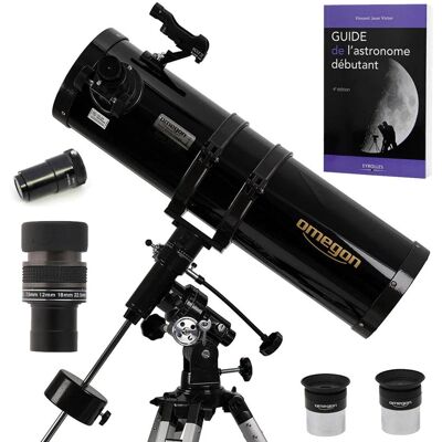 Pack Complet Télescope Omegon 150/750 Eq3 + Zoom + Guide Débutant + Oculaires + - Publicité Pack Complet Télescope Omegon 150/750 Eq3 + Zoom + Guide Débutant + Oculaires + - Publicité