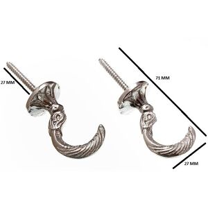 Onestopdiy Rideaux Attaches Embrasses Crochets Égyptien Chrome 45mm - 20 Paires - Publicité Onestopdiy Rideaux Attaches Embrasses Crochets Égyptien Chrome 45mm - 20 Paires - Publicité