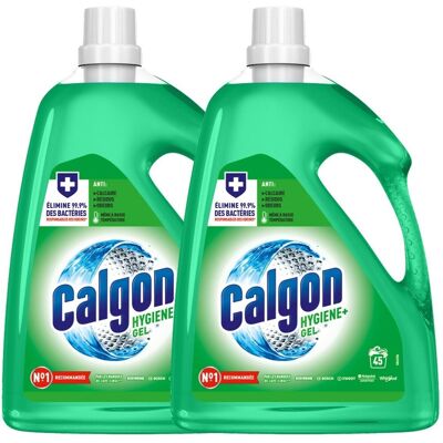 Calgon Modèle - Gel Hygiène Plus Anticalcaire - Produit de nettoyage - Publicité Calgon Modèle - Gel Hygiène Plus Anticalcaire - Produit de nettoyage - Publicité