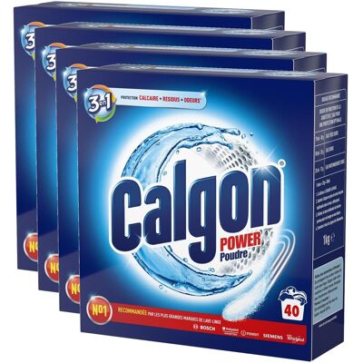 Calgon - Lot De 4 Poudres 3 En1 - Anticalcaire - Nettoyant en poudre - Publicité Calgon - Lot De 4 Poudres 3 En1 - Anticalcaire - Nettoyant en poudre - Publicité