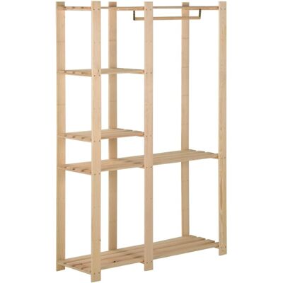 vidaXL Porte-manteaux en pin massif - 110x38x170 cm - Marron - Porte-manteaux - Publicité vidaXL Porte-manteaux en pin massif - 110x38x170 cm - Marron - Porte-manteaux - Publicité