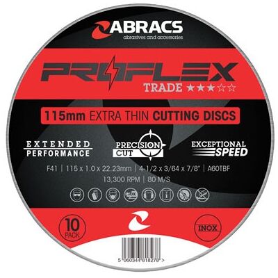 Connect Abracs Disques De Découpe Extra Fins 115mm X 1.0mm 10pc 32068 - Publicité Connect Abracs Disques De Découpe Extra Fins 115mm X 1.0mm 10pc 32068 - Publicité
