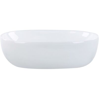 Beliani Omoa Lavabo ovale en céramique blanc - Classique, Moderne - Publicité Beliani Omoa Lavabo ovale en céramique blanc - Classique, Moderne - Publicité