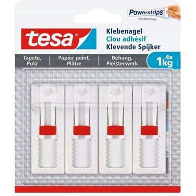 285004 Tesa Einstellb. Klebenagel 4x1kg Tapete - Publicité 285004 Tesa Einstellb. Klebenagel 4x1kg Tapete - Publicité