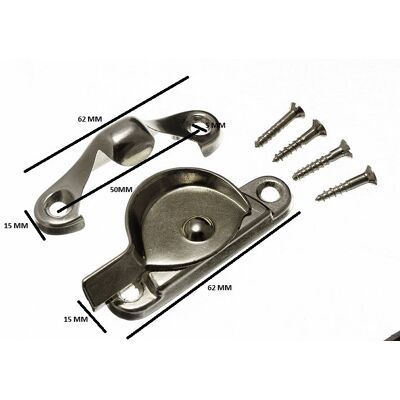 Onestopdiy Putois Écharpe Verrou Fixation Verrou Solide Bzp + Fixations Paquet De 4 - Publicité Onestopdiy Putois Écharpe Verrou Fixation Verrou Solide Bzp + Fixations Paquet De 4 - Publicité