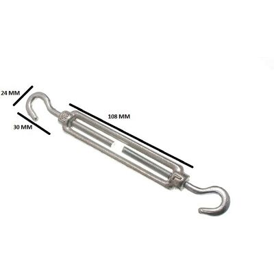 Onestopdiy Tendeur De Fil De Clôture Turnbuckle Crochets Zp 6mm ( Paquet De 3 ) - Publicité Onestopdiy Tendeur De Fil De Clôture Turnbuckle Crochets Zp 6mm ( Paquet De 3 ) - Publicité