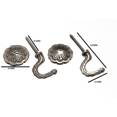 Onestopdiy Rideaux Attaches Embrasses Crochets Rosette Et Plaque Chrome - 20 Paires - Publicité Onestopdiy Rideaux Attaches Embrasses Crochets Rosette Et Plaque Chrome - 20 Paires - Publicité