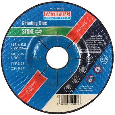 Disque De Meulage À Centre Déprimé Faithfull 115 X 6 X 22,23mm Fai1156sdg - Publicité Disque De Meulage À Centre Déprimé Faithfull 115 X 6 X 22,23mm Fai1156sdg - Publicité