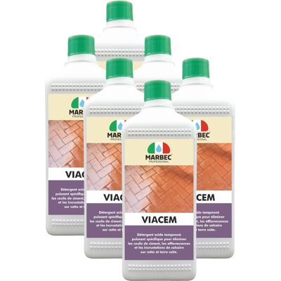 Marbec Détergent Pour Sols Détartrant Acide Tamponné Terracotta Viacem - Publicité Marbec Détergent Pour Sols Détartrant Acide Tamponné Terracotta Viacem - Publicité