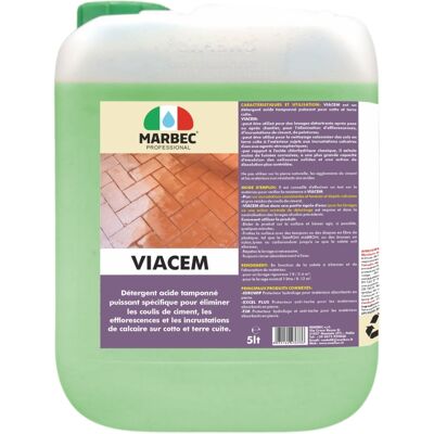 Marbec Détergent Pour Sols Détartrant Acide Tamponné Terracotta Viacem - Publicité Marbec Détergent Pour Sols Détartrant Acide Tamponné Terracotta Viacem - Publicité