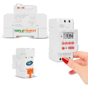 Sinotimer Minuterie Programmable Contacteur Journalières Chauffe-Eau Rail Din 16a 4000w - Publicité Sinotimer Minuterie Programmable Contacteur Journalières Chauffe-Eau Rail Din 16a 4000w - Publicité