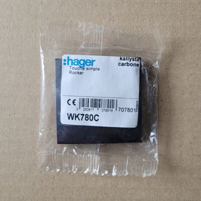 Hager Wk780c - 1 Touche Simple Kallysta - Coloris Carbone - Publicité Hager Wk780c - 1 Touche Simple Kallysta - Coloris Carbone - Publicité