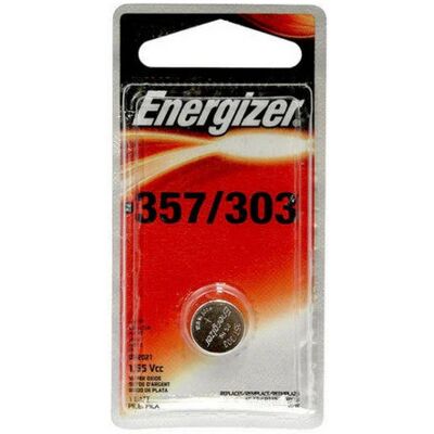 Energizer Pile Bouton Oxyde D’argent 357/303 1 Compte 1,5 V - Publicité Energizer Pile Bouton Oxyde D’argent 357/303 1 Compte 1,5 V - Publicité