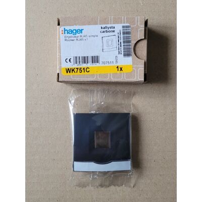 Hager Wk751c - 1 Enjoliveur Kallysta Pour Prise Rj45 Ou Hp Mono - Carbone - Publicité Hager Wk751c - 1 Enjoliveur Kallysta Pour Prise Rj45 Ou Hp Mono - Carbone - Publicité