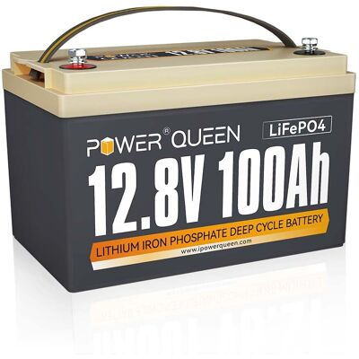 Power Queen - 12V 100Ah LiFePO4 - BMS 100A - Batterie - Publicité Power Queen - 12V 100Ah LiFePO4 - BMS 100A - Batterie - Publicité