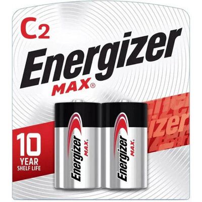 Energizer Piles Alcalines Max Type C, Lot De 2 - Publicité Energizer Piles Alcalines Max Type C, Lot De 2 - Publicité