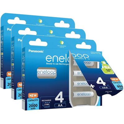 Eneloop - Combipack 3 - 3x AA - Rechargeables - Batterie - Publicité Eneloop - Combipack 3 - 3x AA - Rechargeables - Batterie - Publicité