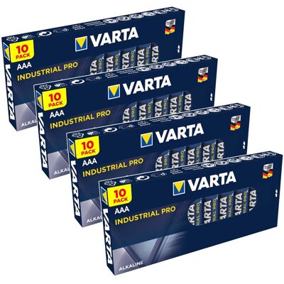 Varta Industrial Lr03 Aaa 1,5v 1250mah - Lot De 40 Piles Alcalines - Publicité Varta Industrial Lr03 Aaa 1,5v 1250mah - Lot De 40 Piles Alcalines - Publicité