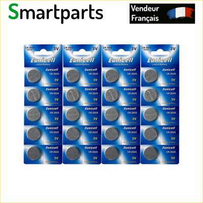 Lot De 20 Piles Eunicell Boutons Cr2025 - Publicité Lot De 20 Piles Eunicell Boutons Cr2025 - Publicité