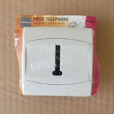 1 Prise Téléphone - Initia - Blanc - Complet - Fixation À Vis - Arnould 59040 - Publicité 1 Prise Téléphone - Initia - Blanc - Complet - Fixation À Vis - Arnould 59040 - Publicité