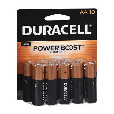 Duracell Batteries Alcalines Power Boost Aa, Lot De 10 - Publicité Duracell Batteries Alcalines Power Boost Aa, Lot De 10 - Publicité