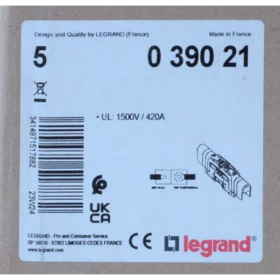 1x Legrand 0 390 21 Bloc De Jonction De Puissance Viking Pas 55mm. 039021. Publicité 1x Legrand 0 390 21 Bloc De Jonction De Puissance Viking Pas 55mm. 039021. Publicité