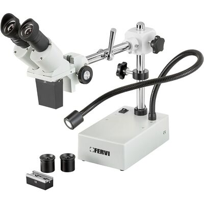Fervi Microscope Stereoscopique Avec Eclairage Led - Publicité Fervi Microscope Stereoscopique Avec Eclairage Led - Publicité