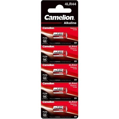Lot de 5 piles alcalines Camelion 6V 4LR44/1414A - Publicité Lot de 5 piles alcalines Camelion 6V 4LR44/1414A - Publicité